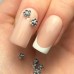 Molly Nails 3D K1126 - Декорации за нокти черни цветя 10бр.